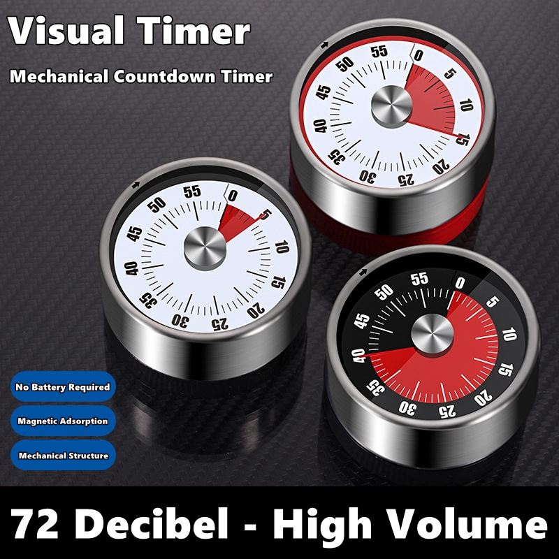 Kitchen Helper Gadgets - Penghitung Waktu Mundur Magnetik Mekanis Visual