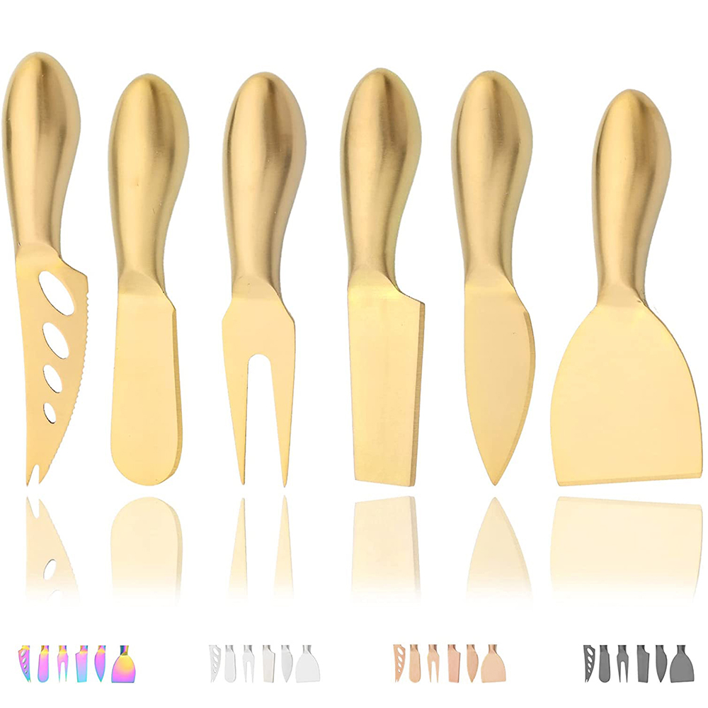 Kitchen Gadgets Gold - 6 buah pisau emas Matte Mini