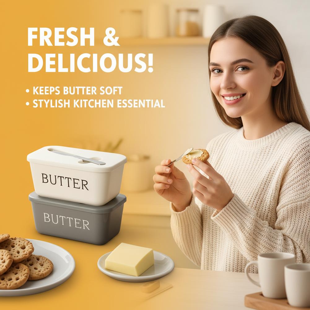 Tempat Mentega PP dengan Tutup - Kitchen Gadgets Organizer ulasan dan harga